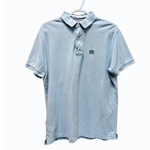 Boggi Milano Mens Polo Shirt Short Sleeve Light Blue Casual Top
